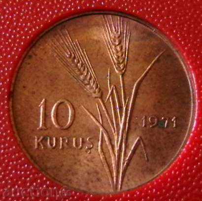 10 kurus 1971 FAO, Turcia cu preț € 1.54 | 3.01 BGN