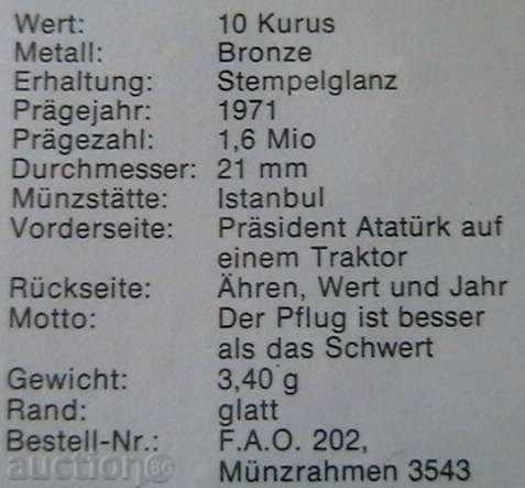 Auction 10 September 1971 FAO, Turkey Auction 10 September 1971 FAO, Turkey