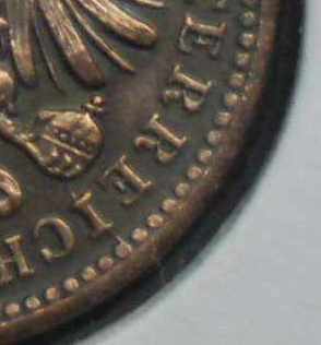 1 CROSSER 1885 RED COINS COURIER DEFECT - 5 1 CROSSER 1885 RED COINS COURIER DEFECT - 5