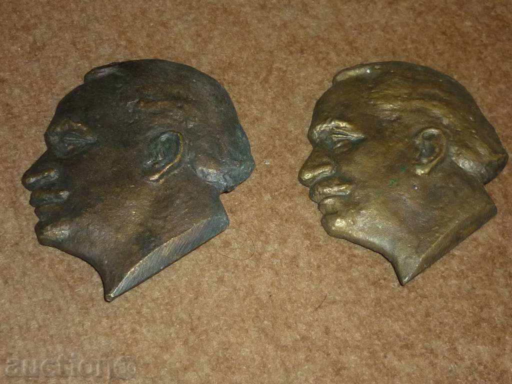 Lot of 2 bronze bas-reliefs by Georgi Dimitrov - 7 Lot of 2 bronze bas-reliefs by Georgi Dimitrov - 7