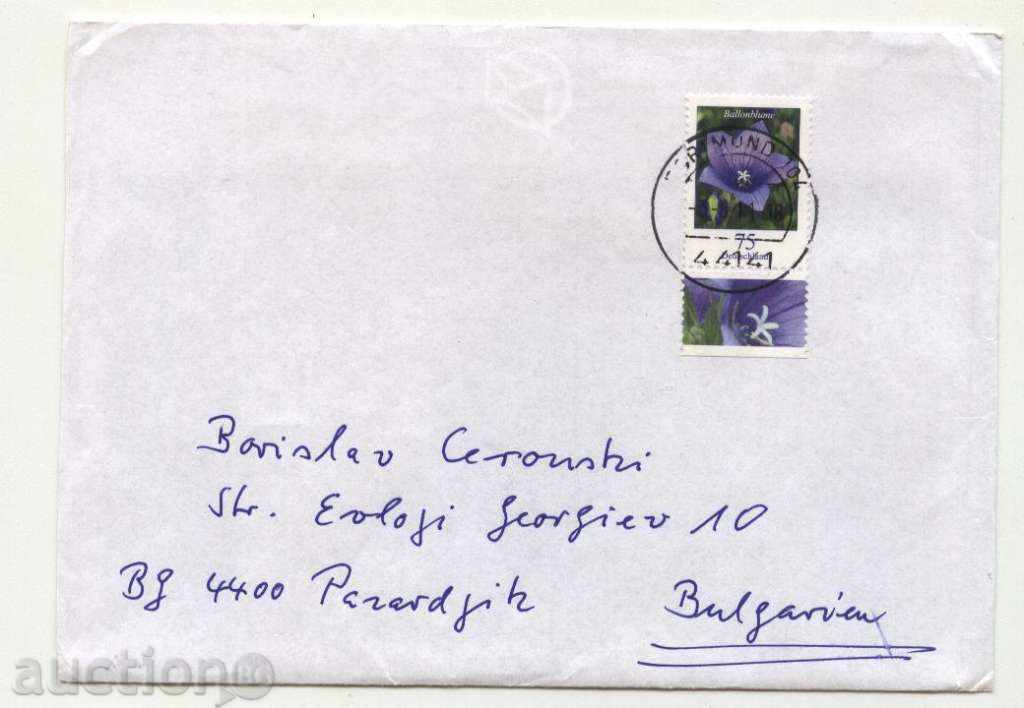 Travel Envelope with Flower from Germany