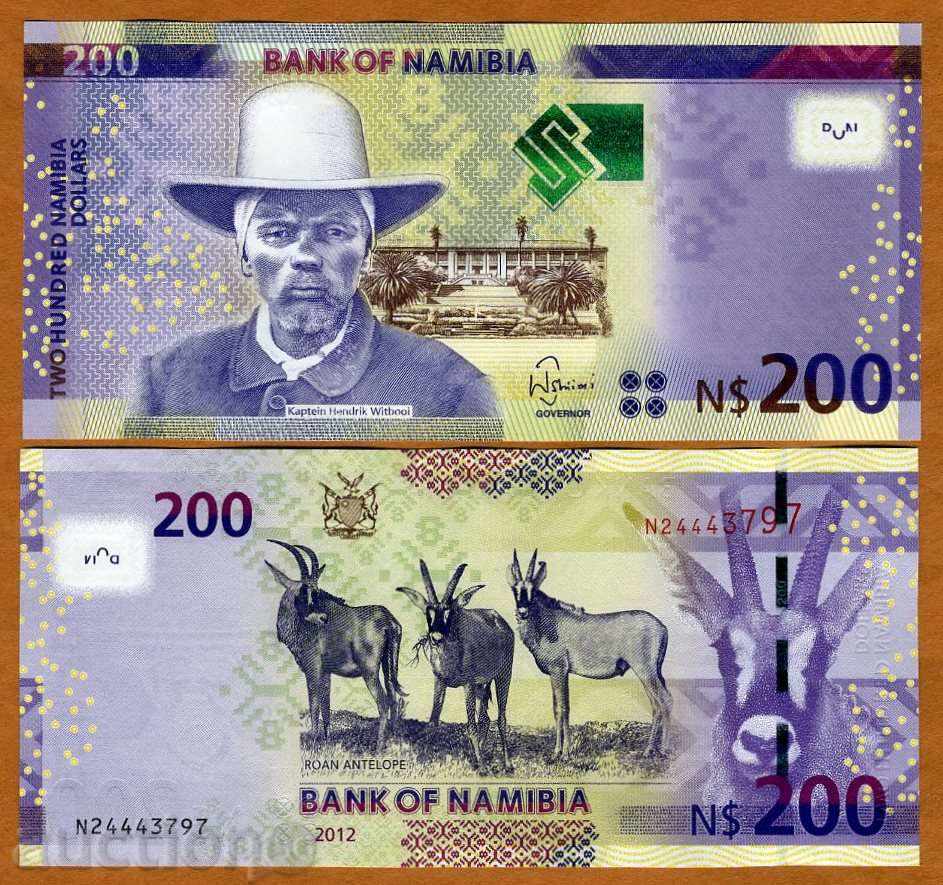 +++ NAMIBIA 200 DOLLARS 2012 UNC +++