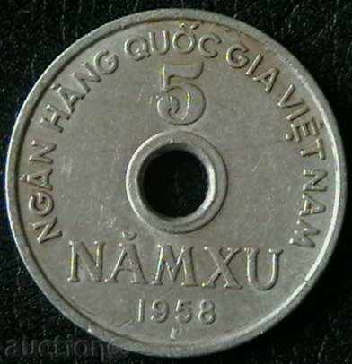 5 xu 1958, Vietnam