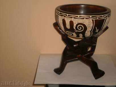 Tripod with decorative bowl - West Africa