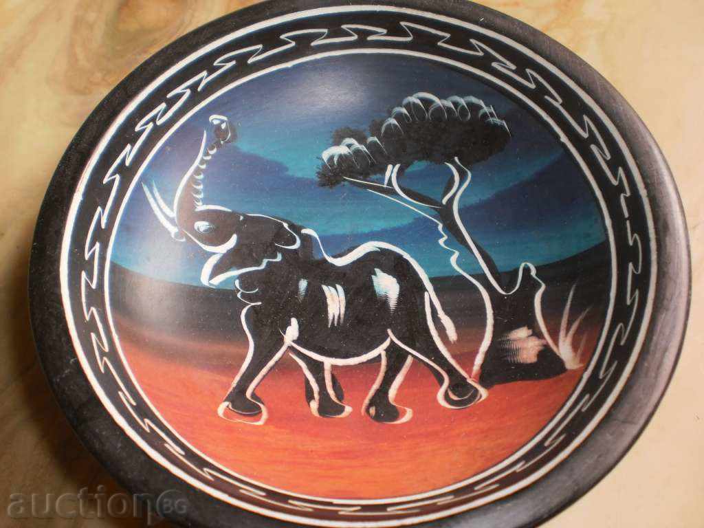 Decorative bowl of soapstone-BIG 5-elephant, see price-5