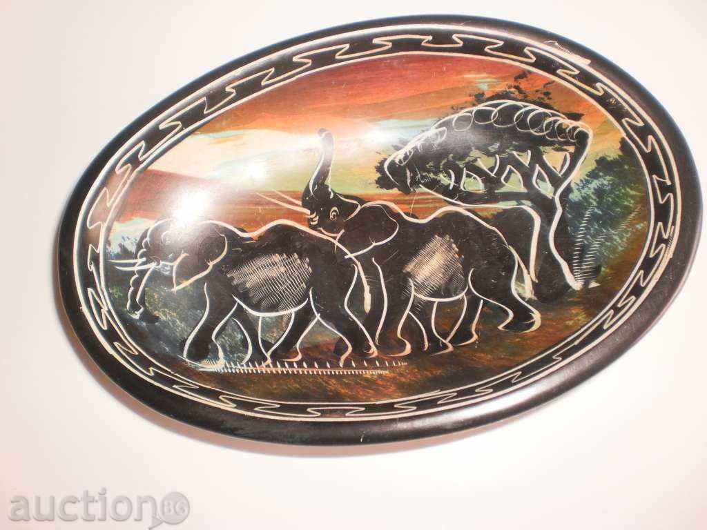 Decorative bowl of soapstone-BIG 5-elephant, ellipse with price 38.00 BGN | € 19.43