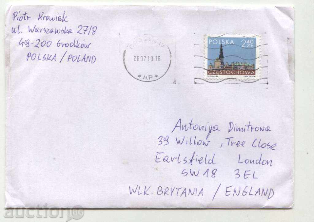 Traveled Envelope with Buildings 2006 from Poland
