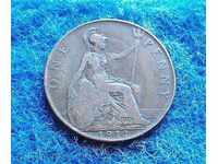 1 PENNY-1911-GREAT BRITAIN-D-30mm-COPPER