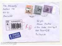 Пътувал  плик с марки  Църкви от Словакия