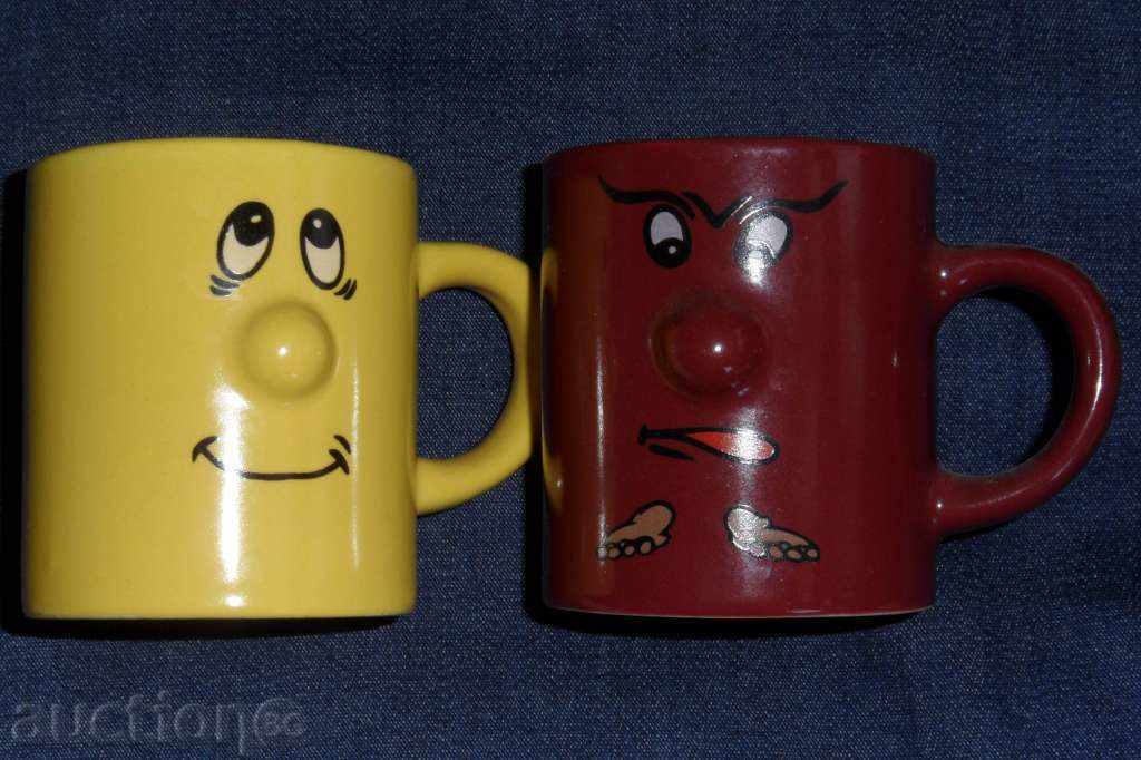 BOWLS 2 pcs, yellow and brown - new BOWLS 2 pcs, yellow and brown - new