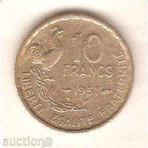 +Франция  10  франка  1951 г. В