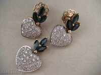 SET LUXOS: CERCEI și PENDANTIV cu SAFIR, ARGINT 925