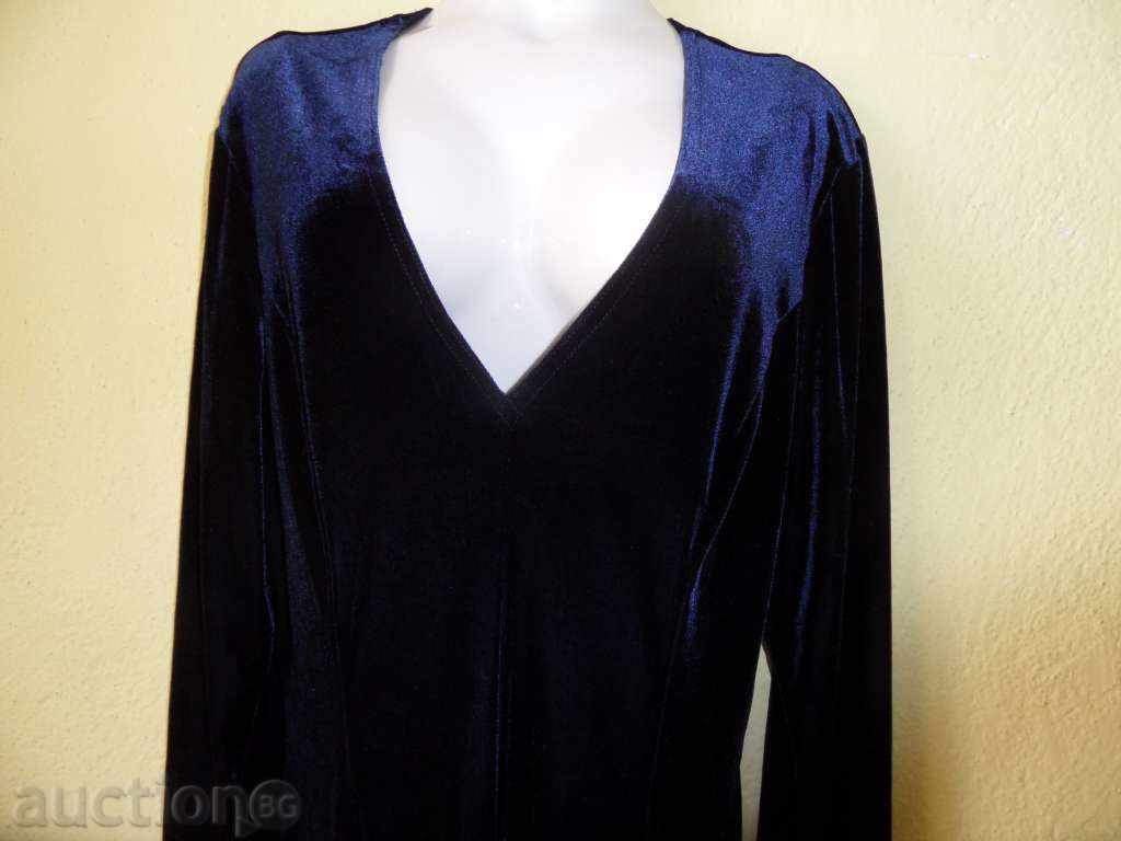 ROCKET μπλε βελούδο, με μπροστινή σχισμή, με ελαστάνη με τιμή 36.99 BGN | € 18.91