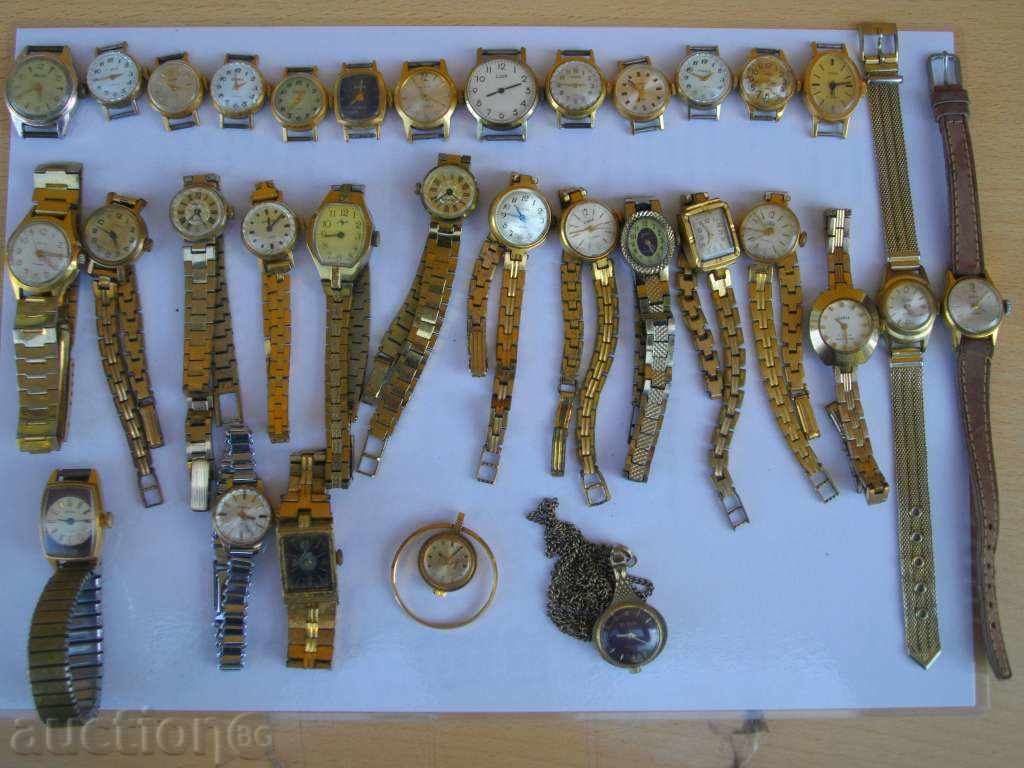 Lot of Hand-Made Ladies' Gold-plated Soviet Watches - 32 pcs.