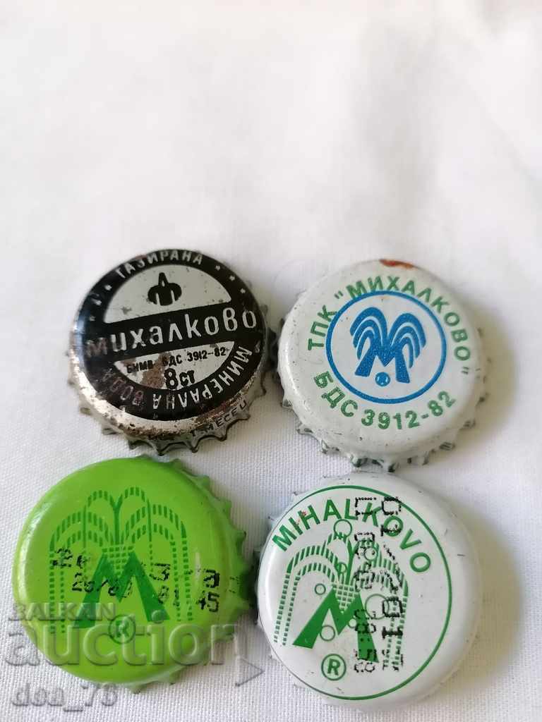 Auction  Caps and a bottle of Mihalkovo carbonated water from 2004.