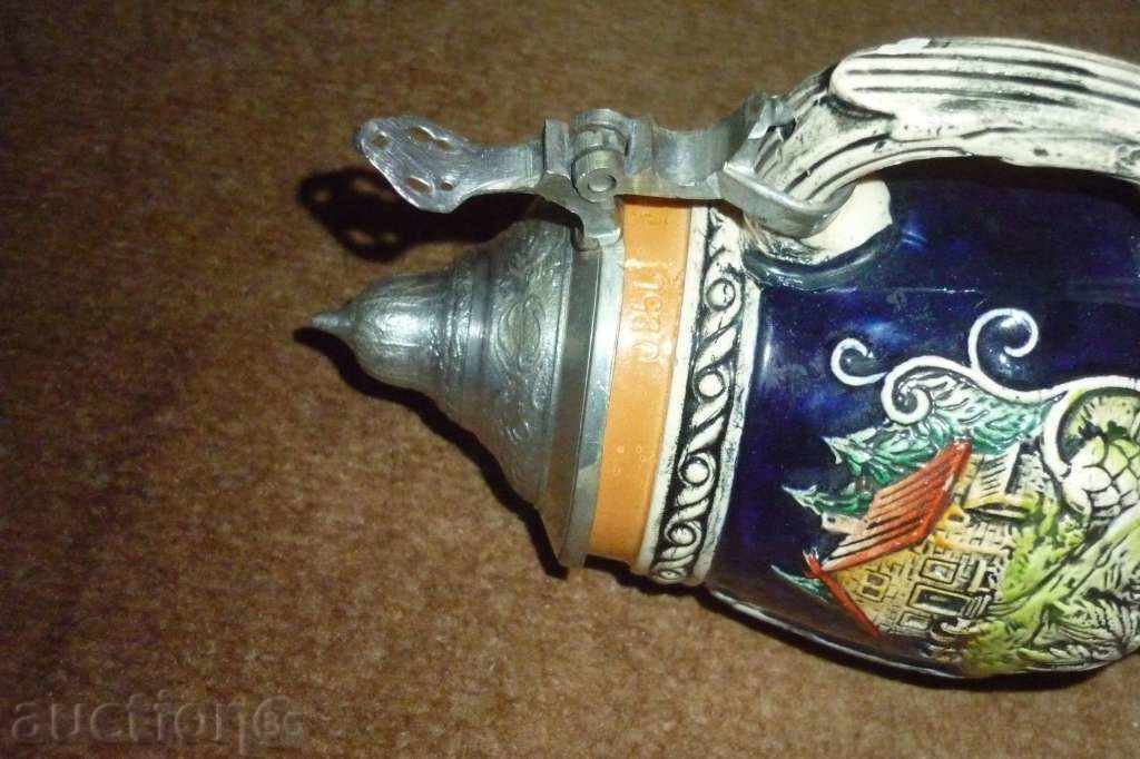 Cap and stage halter, beer glass, porcelain, service - 6 Cap and stage halter, beer glass, porcelain, service - 6