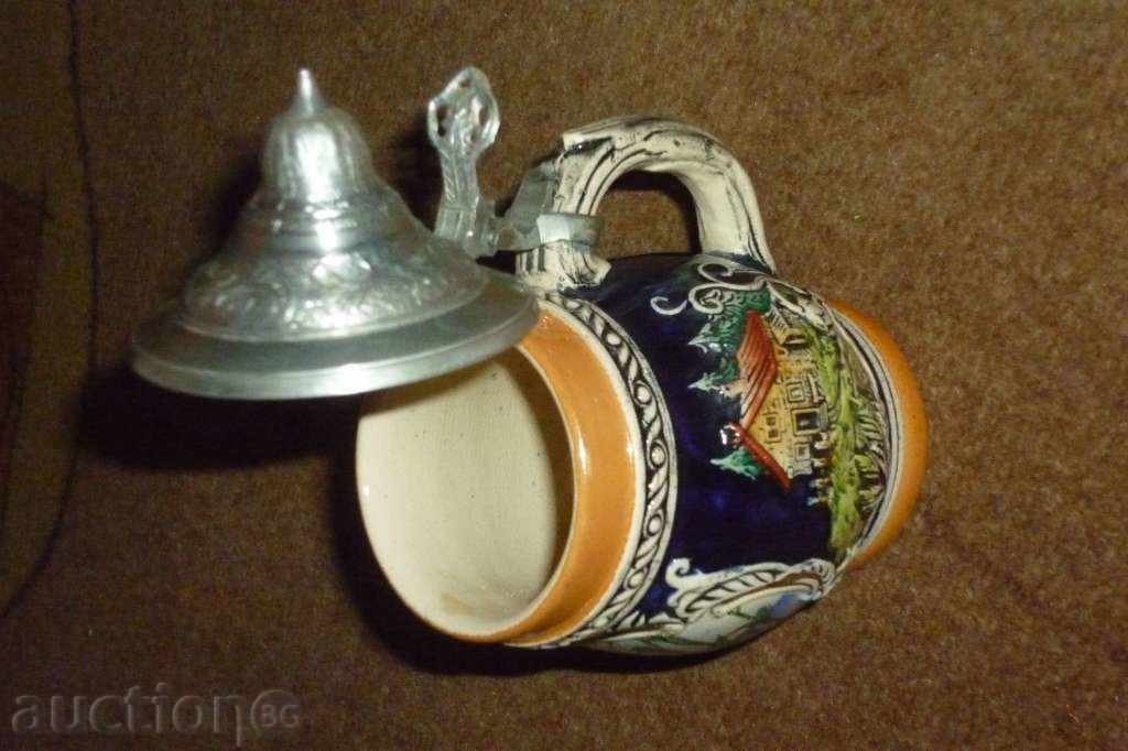 Cap and stage halter, beer glass, porcelain, service - 7 Cap and stage halter, beer glass, porcelain, service - 7