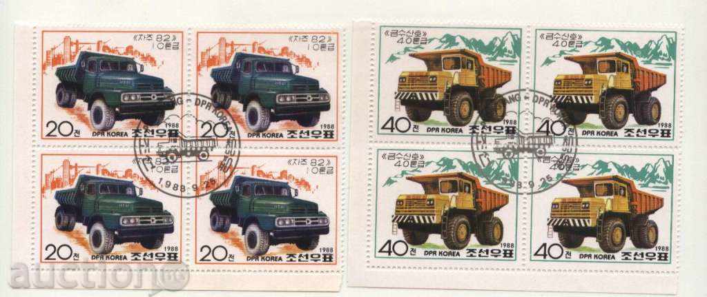 Клеймовани марки в карета Камиони 1988  от Северна Корея