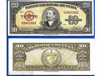 Zorba LICITAȚII CUBA 20 Pesos 1958 UNC