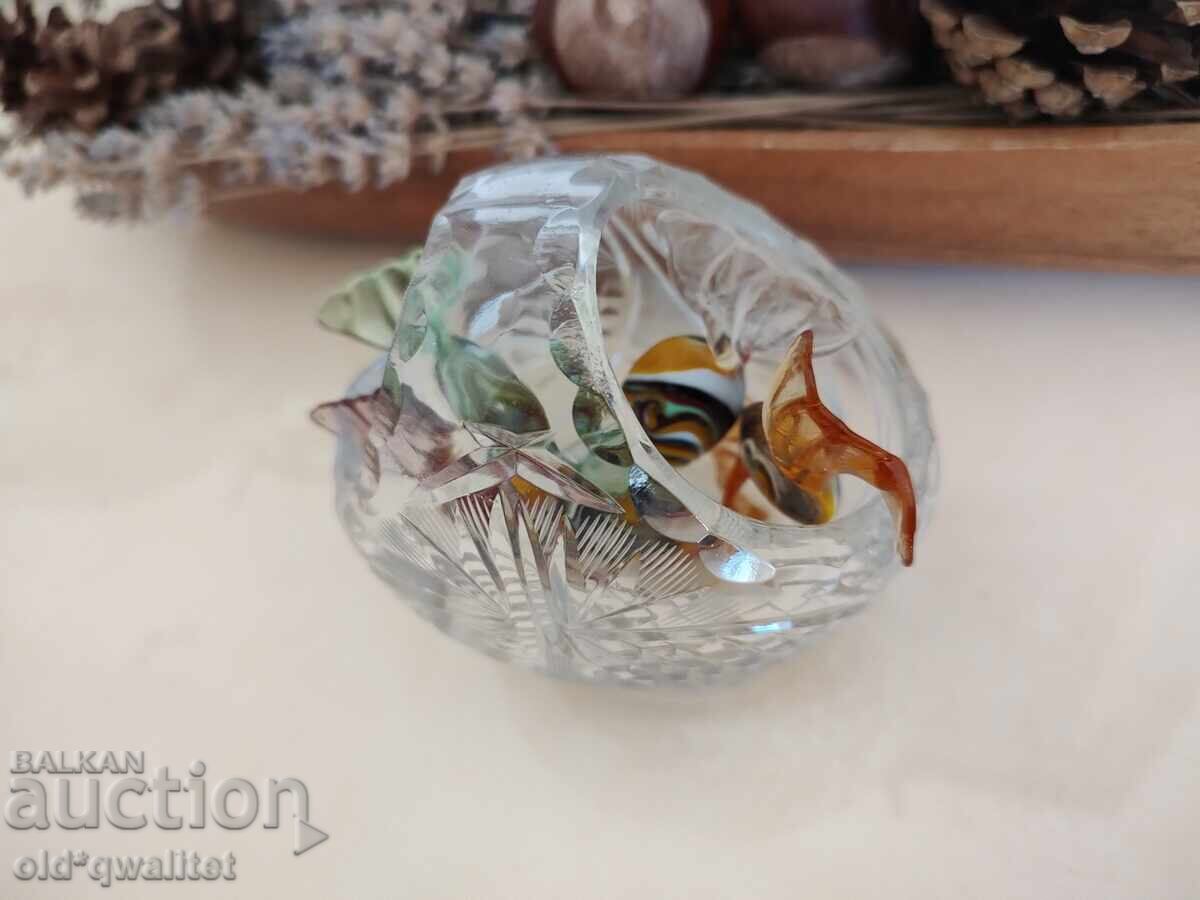 Beautiful crystal basket with Murano candies - 6 Beautiful crystal basket with Murano candies - 6