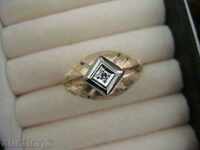 UNUSUAL RING, 585 Gold and Diamond