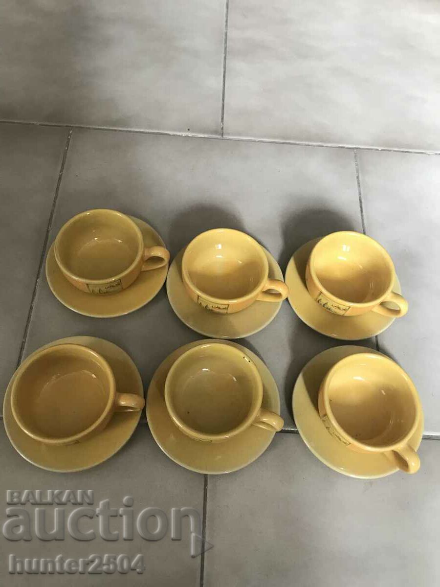 Delivery of Cups + plates for coffee, porcelain, lycra. in 12 parts. Delivery of Cups + plates for coffee, porcelain, lycra. in 12 parts.