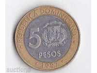 Доминиканска република 5 песос 1997