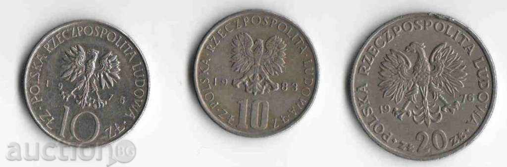 Poland coin of 3 coins