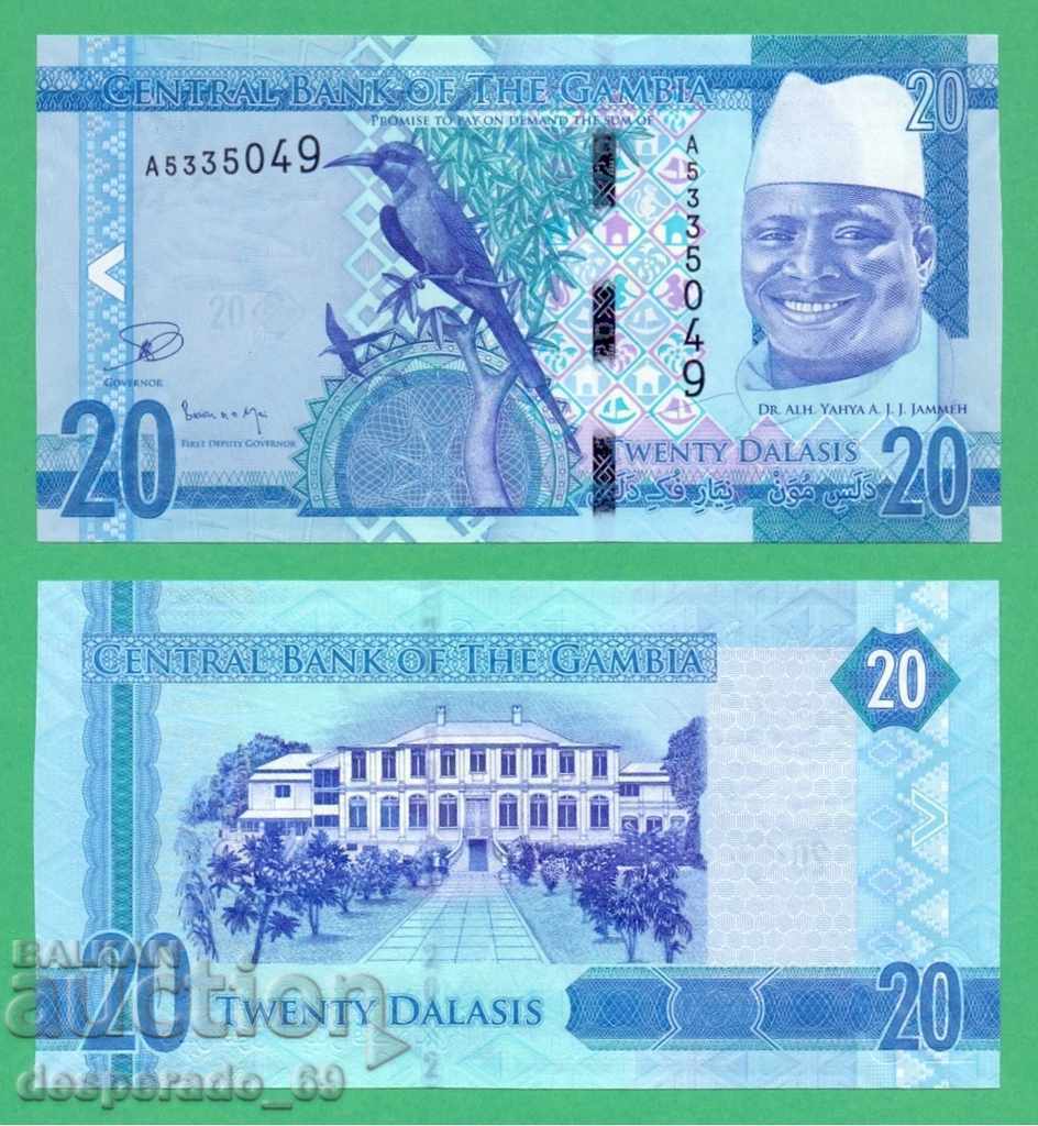 (¯`'•.¸ GAMBIA 20 Dallas 2015 UNC ¸.•'´¯) (¯`'•.¸ GAMBIA 20 Dallas 2015 UNC ¸.•'´¯)