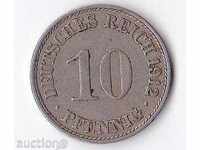 Германия 10 пфенига 1912а