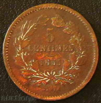 5 tsentimes 1855, Luxemburg