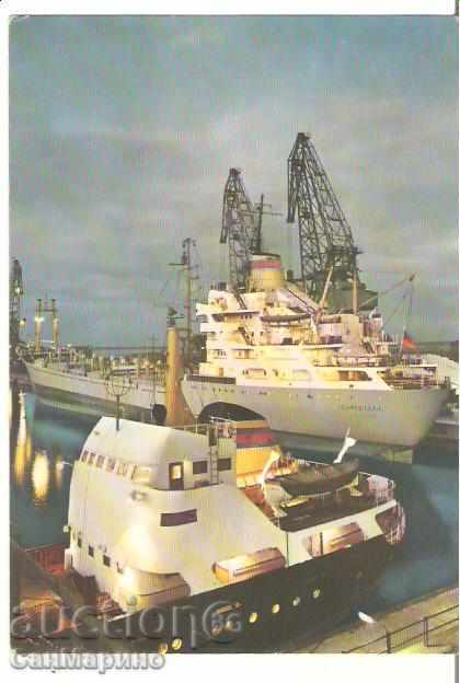 GDR κάρτα Ρόστοκ πλοίο «Zenftenburg»