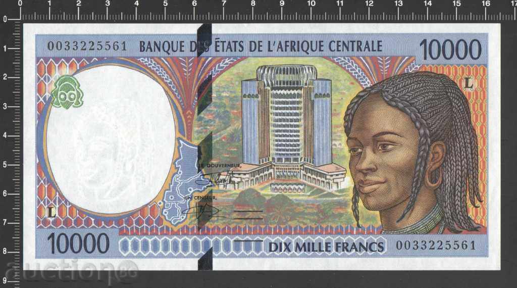 10.000 Franci - Africa Centrală L - Gabon (1999) UNC