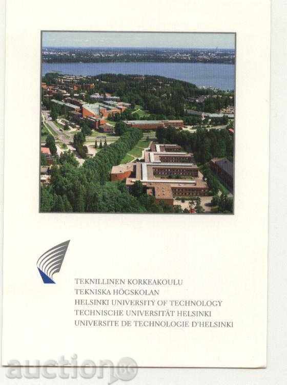 Carte poștală de la Helsinki University of Technology din Finlanda