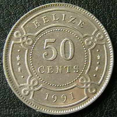 50 cenți 1991, Belize