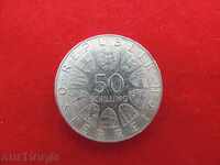 50 Shillings Austria Argint 1974-CALITATE-PENTRU COLECȚIE-