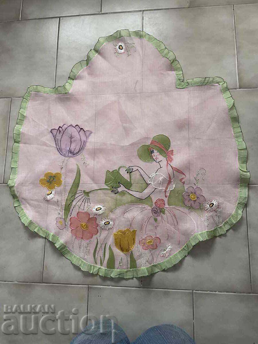 Șorț, brodat manual, 80/75 cm