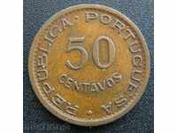 АНГОЛА  50 центавос  1953
