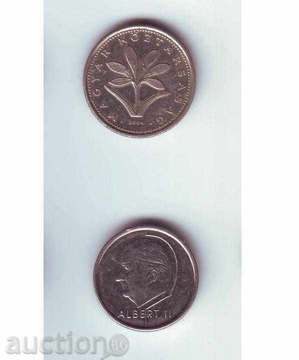 Νομίσματα της Hungaria και το Βέλγιο με τιμή € 1.00 | 1.96 BGN Νομίσματα της Hungaria και το Βέλγιο με τιμή € 1.00 | 1.96 BGN