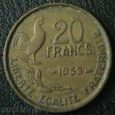 20 франка 1953, Франция