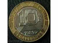10 φράγκα το 1989, η Γαλλία