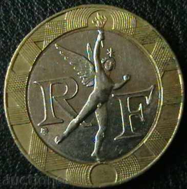 10 franci 1992, Franța cu preț € 0.64 | 1.25 BGN