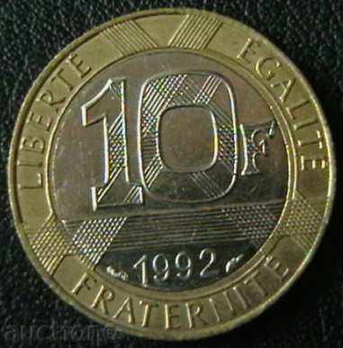 10 franci 1992, Franța
