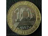 10 franci 1992, Franța