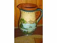 An ancient painted ceramic jug