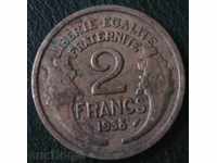 2 φράγκα το 1938, η Γαλλία
