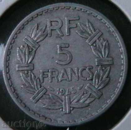 5 φράγκα το 1945, η Γαλλία