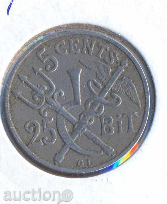 Auction Danish West India 5 cent 1905 year Auction Danish West India 5 cent 1905 year