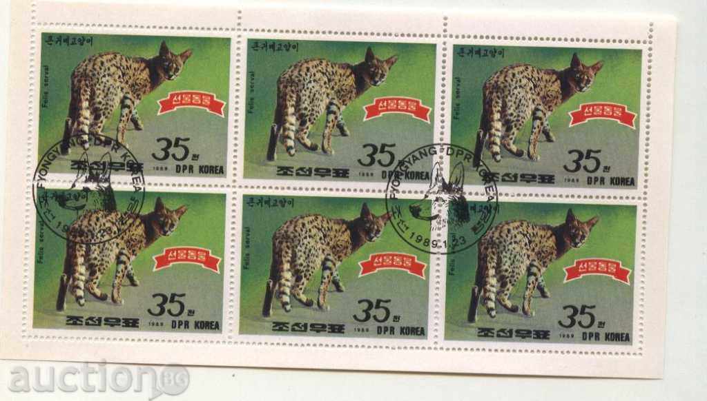 Delivery of Stamped Dogs and Cat Marks 1989 from North Korea Delivery of Stamped Dogs and Cat Marks 1989 from North Korea