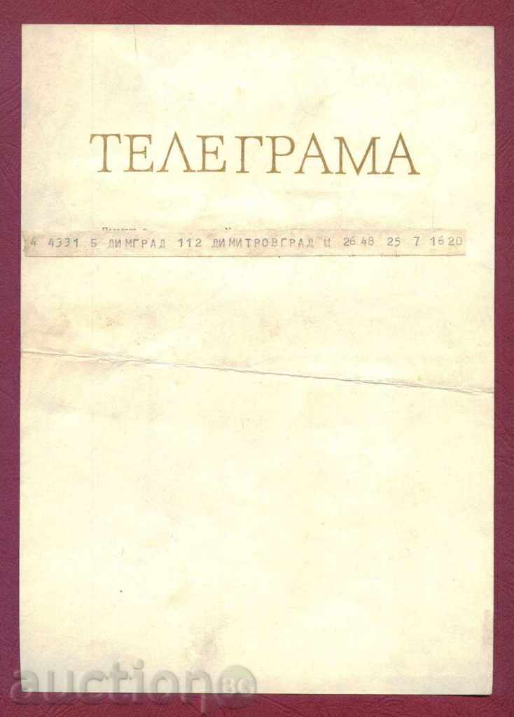 Licitație telegramă Ilustrat - LZ 831 - albastru 17 x 24 cm / G 81.